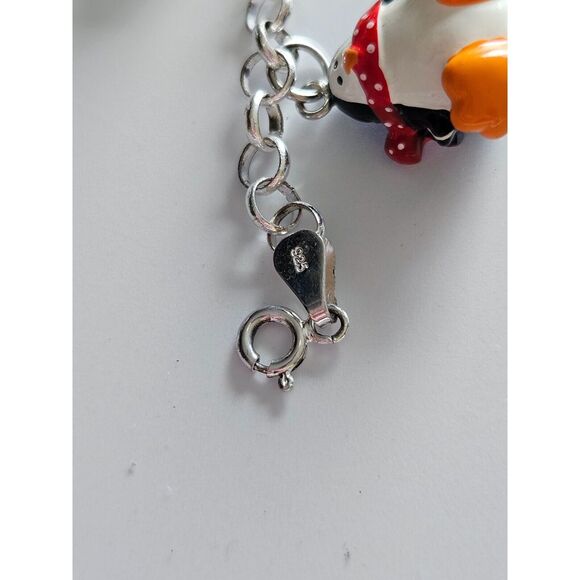**Final Sale** Sterling silver colorful charm bracelet - Picture 9 of 16